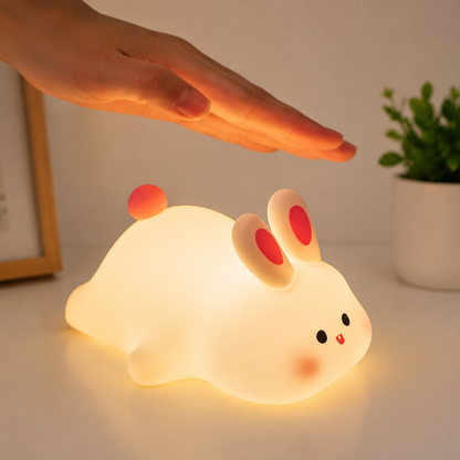 Premium Bunny Glow™ Touch Night Lamp | Rechargeable Silicone LED Bedside Light for Kids & Nursery